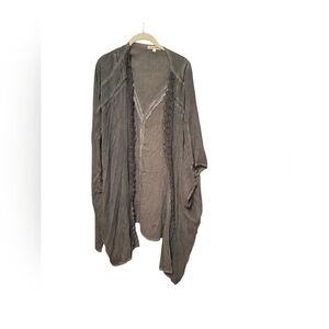 Andree by Unit: Kimono/Cape/Cover Up, Grey, Large Ladies Oversized Lace Fairy